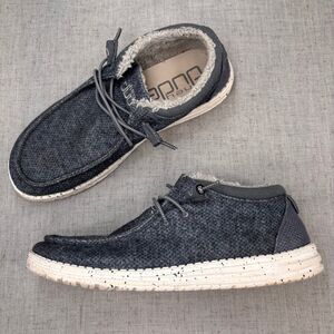 Hey Dude Cindy Shoes Navy Blue Wool Knit Slip On Lined Women's Shoe Size‎ 9